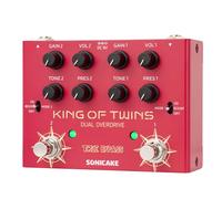 SONICAKE Pedal Overdrive Doble Canal Overdrive/Boost/Distortion 3 Modos Circuito Analógico Puro True Bypass 4 Potenciadores por Canal QDS-08
