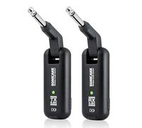 SONICAKE Sistema de guitarra inalámbrico de 5,8 GHz, receptor transmisor de guitarra inalámbrico, rango de transmisión de 6 canales para guitarra eléctrica, bajo y acústica eléctrica (negro)