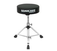 SONICAKE Taburete para batería Ajustable en Altura de 43-60cm Plegable con Asiento Acolchado Antideslizante Extra Grueso 8cm Negro