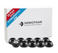 SONICFOAM 10 almohadillas de espuma viscoelástica de para Galaxy Buds 3 Pro (grande, negro)