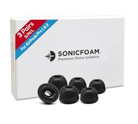SONICFOAM 10 Almohadillas de Espuma viscoelástica para Auriculares Air Pods Pro 1 y 2 (SFAIR Grande, Negro)