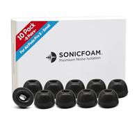 SONICFOAM (SFAir-3-Pro Small Black) Puntas de auriculares de espuma viscoelástica - Compatibles con AirPods Pro 3 - (Paquete de 10 / 5 pares)