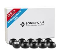 SONICFOAM Tapones de espuma viscoelástica para los oídos - Aislamiento de ruido de primera clase, almohadillas de espuma de repuesto para Buds 3 Pro (Buds 3 Pro pequeño, negro)