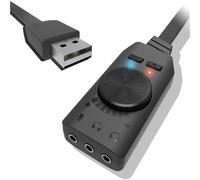 Sonido envolvente virtual 7.1, Plug and Play, USB estándar internacional, no requiere controladores, control de volumen, para ordenadores de