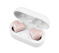 Sonido estéreo en forma de corazón, auriculares inalámbricos, 8 horas de reproducción, impermeables, auriculares inalámbricos para mujeres y niñas, día de San Valentín, correr, entrenamiento, escucha