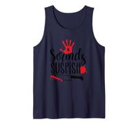 Sonidos sospechosos escena del crimen Humor Camiseta sin Mangas