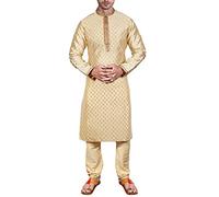 Sonisha SK105 Men's Cream Kurta Pajama Set Wedding Kurta Pyjama Indian Party Suit (44)