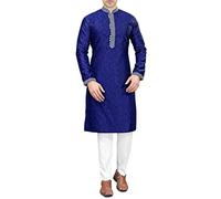 Sonisha SK112 Men's Blue Kurta Pajama Set Wedding Kurta Pyjama Indian Party Suit (36)