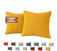 SONIT - Fundas de cojines para sofá de 40 x 40 cm - Fundas de cojines para sofá, salón y dormitorio - 2 unidades 40 x 40 cm - Fundas de cojines fabricadas en Italia - Fundas de cojín Mango