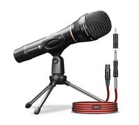 SonixForce Micrófono dinámico profesional de karaoke para cantar, micrófono de mano con cable de audio XLR de 16 pies a 1/4 pulgadas, micrófono vocal para hablar, karaoke y escenario de vida