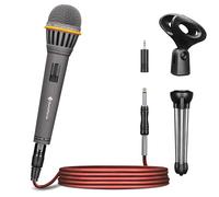 SonixForce XRL Micrófono dinámico - Micrófono de karaoke para cantar - Microfono vocal de mano con cable de audio XLR de 16 pies a 1/4 pulgadas - Micrófono para altavoz, mezclador, amplificador y