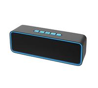 Sonkir Altavoz Bluetooth portátil, Altavoz inalámbrico Bluetooth 5.0 con Graves estéreo 3D Hi-Fi, batería incorporada de 1500 mAh, Tiempo de reproducción 12H (Azul)