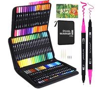 Sonlaryin Rotuladores Lettering, 72 Rotulador Pincel Doble Punta para Niñas y Adultos, Acuarelables para Mandalas, Graffiti y Caligrafía