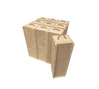 Sonliner Caja de vino de madera hecha a mano con tapa deslizante, 36 x 11 x 10,5 cm, envoltorio de regalo sostenible para botellas de vino, ideal para bodas, cumpleaños y ocasiones especiales. (10)
