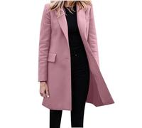 Sonnena Abrigo Mujer Cuello en V Abrigos Invierno Largo Térmico Abrigos Otoño Invierno de Abrigo Recto Faz de Elegantes con Bolsillos