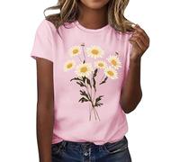 Sonnena Camiseta para mujer, diseño de girasol, vintage, con gráfico de flores, camisetas inspiradoras, camisetas casuales para mujer