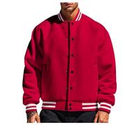 Sonnena Chaqueta de Béisbol para Hombre Chaqueta Universitaria Deportiva Abrigos Hombres Mujeres College Jacket Clásico Chaqueta de Baseball Unisex Otoño Invierno Basic Streetwear