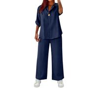Sonnena Conjunto Mujers Dos Piezas Casual Verano Elegante Conjunto Deportivo Top Y Pantalon Talla Grande Chandal Completo Cintura Alta Loungewear Suave Y Cómodo Diarios Casa Playa Vacaciones
