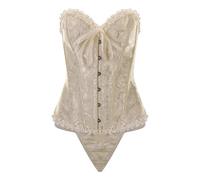 Sonnena Corsé Mujeres Sexy Vintage Fiesta Gótica Floral Encaje Slim Bustier Top Cosplay Disfraces para Halloween Carnava Cosplay Fiesta