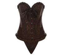 Sonnena Corsé Mujeres Sexy Vintage Fiesta Gótica Floral Encaje Slim Bustier Top Cosplay Disfraces para Halloween Carnava Cosplay Fiesta