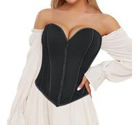 Sonnena Corset para Navidad Halloween y Fiestas Top Mujer Abdomen Elegant Top Bustier Top Moldeador de Palacio Esmerilado