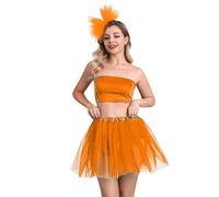 Sonnena Falda de Tutú para Mujer con Venda, Tutu Tul Falda Disfraz para Ballet Retro 80s Faldas Corta Enagua de Tul en Capas para Halloween Carnival Santa Party