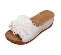 Sonnena Sandalias ortopédicas de cuña para mujer, de verano, cómodas, sin cordones, con puntera abierta, sandalias bohemias con soporte de arco, sandalia ortopédicas informales, zapatos para caminar
