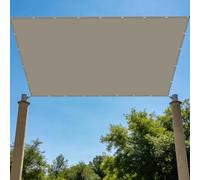 Sonnensel - Toldo impermeable resistente a los rayos UV, 1,6 x 3,5 m, transpirable, para patio y jardín, perfecto para camping, barbacoas, diciembre, color gris pardo