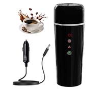 Sonnenspark Calentador De Agua Portatil De 12 V, 420 Ml Hervidor Agua Electrico PequeñO, Acero Inoxidable 304, Calentamiento RáPido, Termo Café, Para Coche, CamióN, Taxi, Camping Y Viajes (Negro)