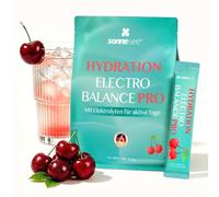 Sonnesee Polvo electrolito cereza sin azúcar 30 varillas de 13,5 g 1118 mg de electrolitos por barra con sodio, potasio, cloruro de magnesio, vitamina C, vitaminas B y zinc para deportes, uso diario y