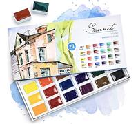 Sonnet Acuarelas Profesionales - 24 Portátiles en Pastillas - Hechas por Neva Palette