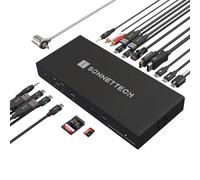 Sonnet Echo 20 Thunderbolt 5 SecureDock: Base de conexión Thunderbolt 5, Ethernet de 10 GB, 3 Puertos Thunderbolt 5, HDMI, DisplayPort, 9 Puertos USB de 10 Gbps, Carga de 140 W, Lector de Tarjetas SD