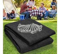 Sonnewelt Alfombra para tienda de campaña, 250 x 250 cm, 100% HDPE, alfombra de camping para exteriores, con bolsa de transporte con ojales, 13 piquetas, transpirable, antideslizante, lavable,