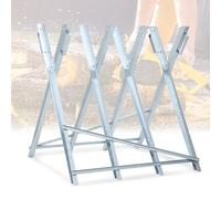 Sonnewelt Caballete de Metal Galvanizado para Motosierra - Capacidad de Carga Máx. 150 kg, Plegable y Móvil - 80 x 80 x 81 cm