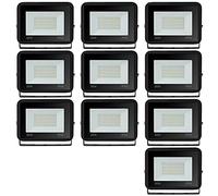 Sonnewelt Focos Led Exterior 30W 10 Pcs, Proyector LED Exterior 6000K Blanco Frío,Focos Jardin,IP66 Impermeable 2550LM Superbrillante Foco LED,para Patio, Garaje, Entrada, Fábrica