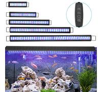 Sonnewelt Iluminación LED para acuarios de 36W, lámpara de espectro RGB para plantas acuáticas y acuarios de agua dulce de 87-110cm, regulable