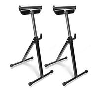 Sonnewelt Juego de 2 caballete con ruedas, 68 - 108 cm, altura regulable, soporte plegable con patas antideslizantes, soporte de apoyo hasta 90 kg