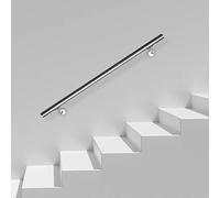 Sonnewelt Pasamanos de acero inoxidable pulido con tapa ligeramente curvada, 50 cm