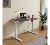 SONNI Escritorio eléctrico regulable en altura, 100 x 60 cm, motor sin escobillas con 3 funciones de memoria, sistema anticolisión y gestión de cables, mesa de pie para oficina en casa, carga de 60 kg