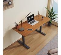 SONNI Escritorio eléctrico regulable en altura, 140 x 60 cm, motor sin escobillas con 3 funciones de memoria, sistema anticolisión, gestión de cables, mesa de pie para oficina en casa, 80 kg de carga