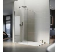 SONNI Mampara Ducha Fija Antical 70x200cm Mamparas de Ducha Frontal Cristal Templado 8mm,con Barra Estabilizadora y Perfil Aluminio