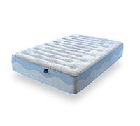 SonnoMATTRESS Colchón Viscogel HR Blue Wave 105x190x30cm - Doble Cara Verano/Invierno, viscogel Fresco, visco Efecto Nube, núcleo HR Firme, 9 Zonas de Descanso y Tejido termorregulador