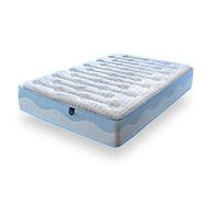 SonnoMATTRESS Colchón Viscogel HR Blue Wave 135x190x30cm - Doble Cara Verano/Invierno, viscogel Fresco, visco Efecto Nube, núcleo HR Firme, 9 Zonas de Descanso y Tejido termorregulador