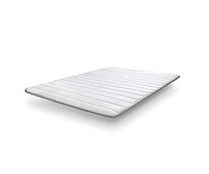 SonnoMATTRESS Topper Vissoft Aloe Vera Basic 100x180x3cm - Acolchado con Espuma Memory Foam y Fibra Suave, Tejido Aloe Vera Transpirable y Antialérgico, Mejora el Confort y alarga la Vida del colchón