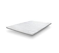 SonnoMATTRESS Topper Vissoft Aloe Vera Basic 80x190x3cm - Acolchado con Espuma Memory Foam y Fibra Suave, Tejido Aloe Vera Transpirable y Antialérgico, Mejora el Confort y alarga la Vida del colchón