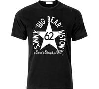 Sonny Big Bear Liston 62 Vintage Style Boxing T Shirt Men Tops tee Black S
