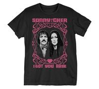 Sonny & Cher I Got You Babe Tribute T-Shirt 60's 70's Rock Black L