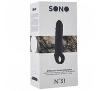 SONO 31 EXTENSION +2.5CM PENE CON ANILLA TESTÍCULOS NEGRO