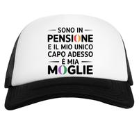 Sono In Pensione E Il Mio Unico Capo Bicchiere Birra Tazza Gorra De Béisbol Unisex Niños Blanca Negra White Black Kids Baseball Cap