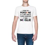 Sono In Pensione E Il Mio Unico Capo Blanca Hombre Camiseta White Men's T-Shirt tee